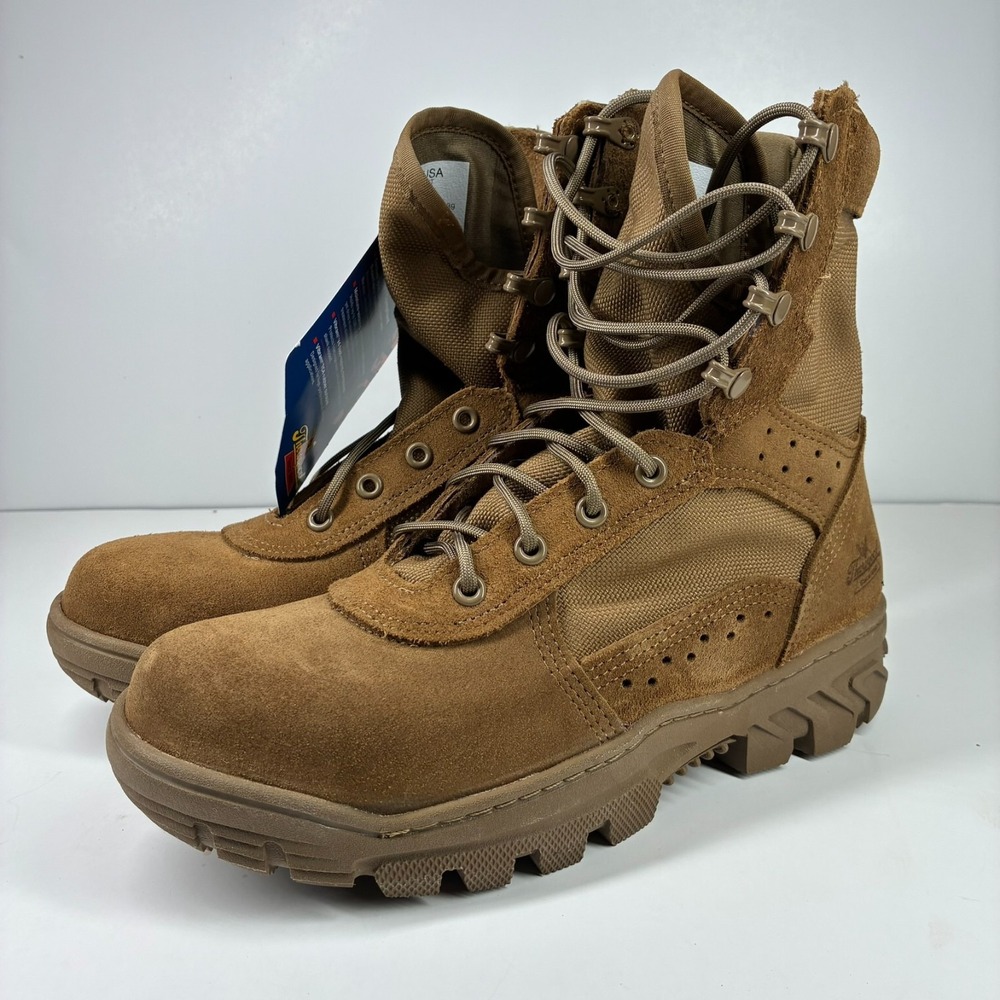 Thorogood War Fighter 8" Men's 7.5 Coyote Brown Steel Toe Military Boot 803-8800